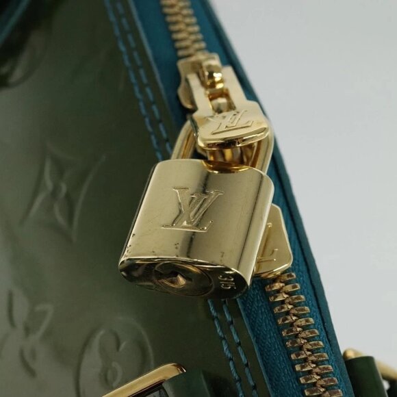 LOUIS VUITTON Monogram Vernis Alma GM Hand Bag Bluenuit LV Auth - Picture 14 of 16